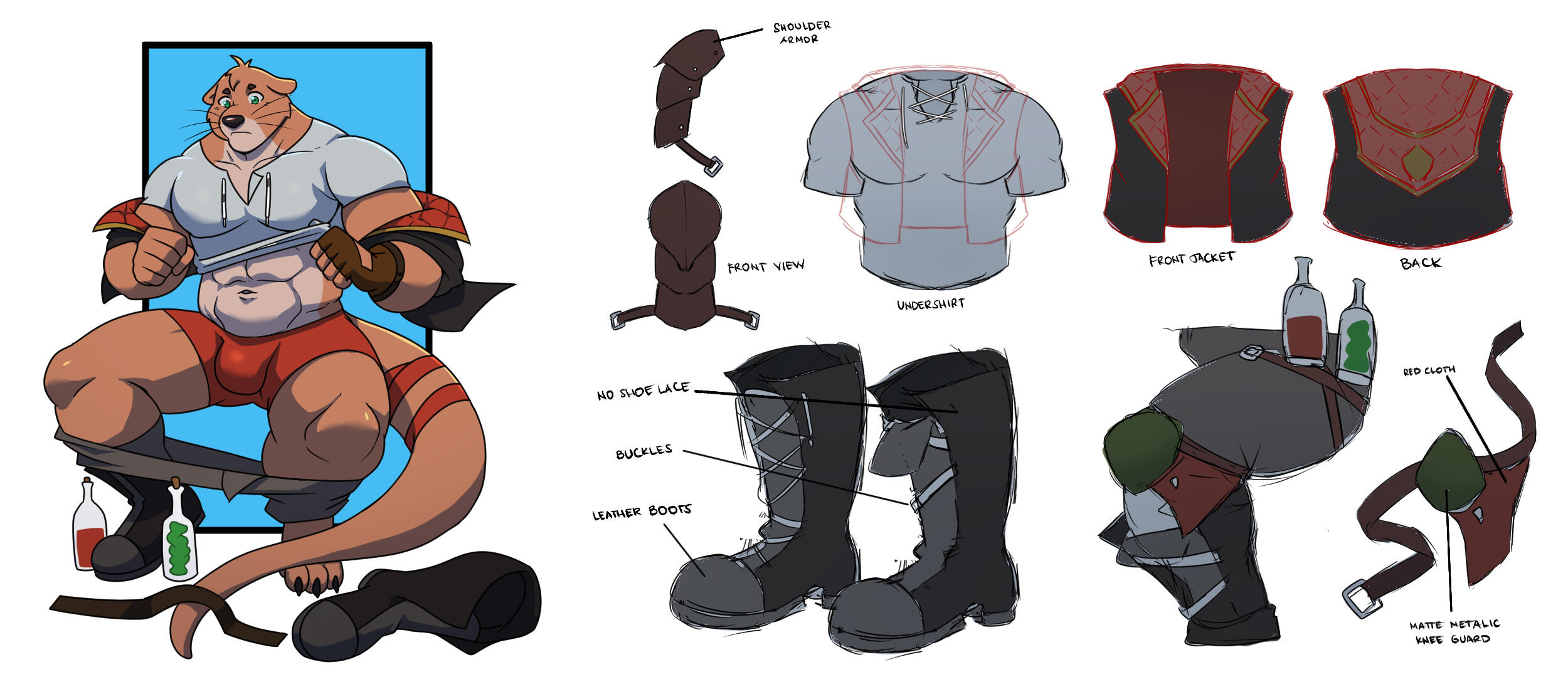 Orion's Outfit Breakdown (Art by @ho_tdoug on X/Twitter)